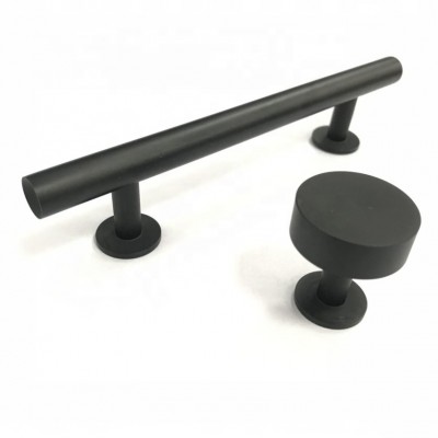 Never Rust Anodized Matt Black Color Solid Kitchen Accessories Cabinet and Cupboard Pull Handle and Knob