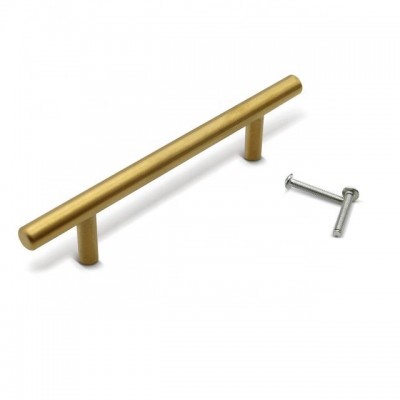 Brass Gold High Quality Solid SS Material Drawer Cabinet Kitchen T Bar Pull Handle