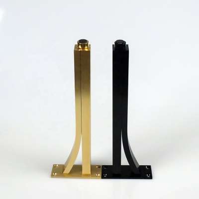 Aluminium Solid Cabinet Furniture Brass Gold And Black Support Leg Feet