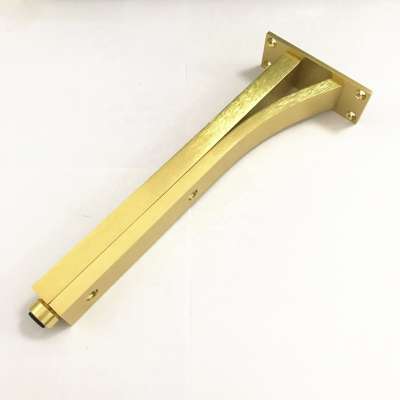 Brass Aluminium Alloy Solid Luxury Unique Furniture Brush Satin Gold Cabinet Leg